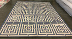 Blue / Bone 9' X 12' Stained Rug, Reduced Price 1172663741 Cy6937-23-9