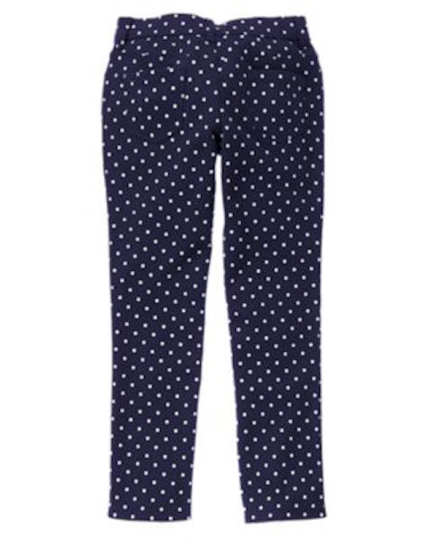 NWT GYMBOREE Spring Prep Navy Dots PONTE PANTS Girls Kid/toddler Jeggings