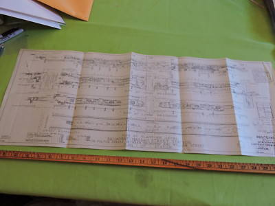 ORIG 1931 Broadway Nassau 11x29 NYC New York City Subway Map Schematic Diagram
