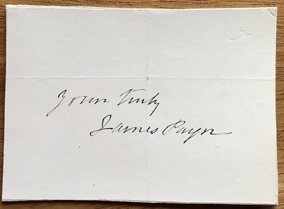 English Novalist James Payn Autograph