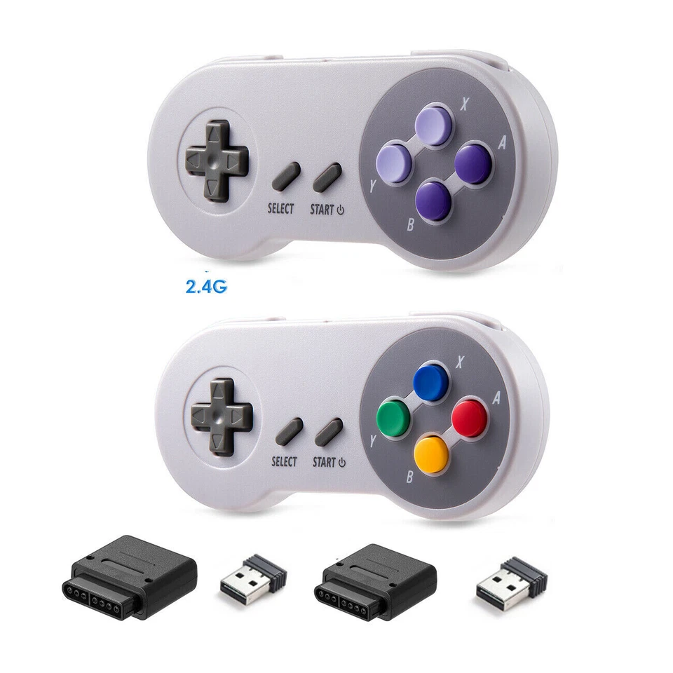 Wireless Gamepad + Receiver for SNES Super Nintendo Entertainment System SFC - Image 3 of 4