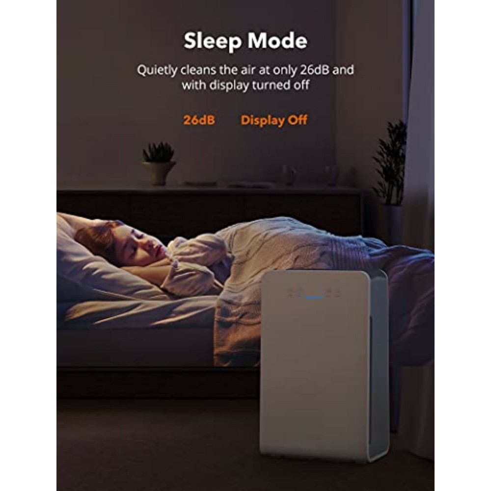 Home Air Purifier with H13 True HEPA & Auto Carbon Filter Covers 538ft²