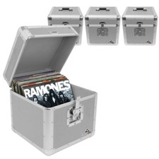Gorilla LP100 12" LP Vinyl Record Box DJ Storage Carry Case Silver Holds 100 x4