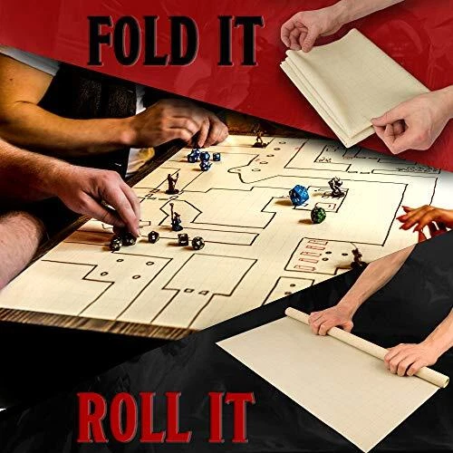 Battle Grid DND D & D Game Mat 36 X 24 - Foldable/Portable/Instantly Lays Flat - - Picture 5 of 13