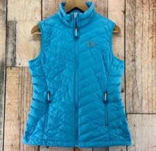 Mountain Hardwear 800 Goose Down Quilted Puffer Vest Women' Small Blue Hiking