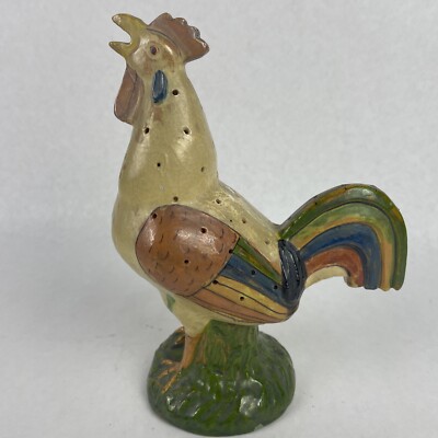 Ceramic Rooster Classics Country Colorful Vintage Display 9.5  Kitchen Decor
