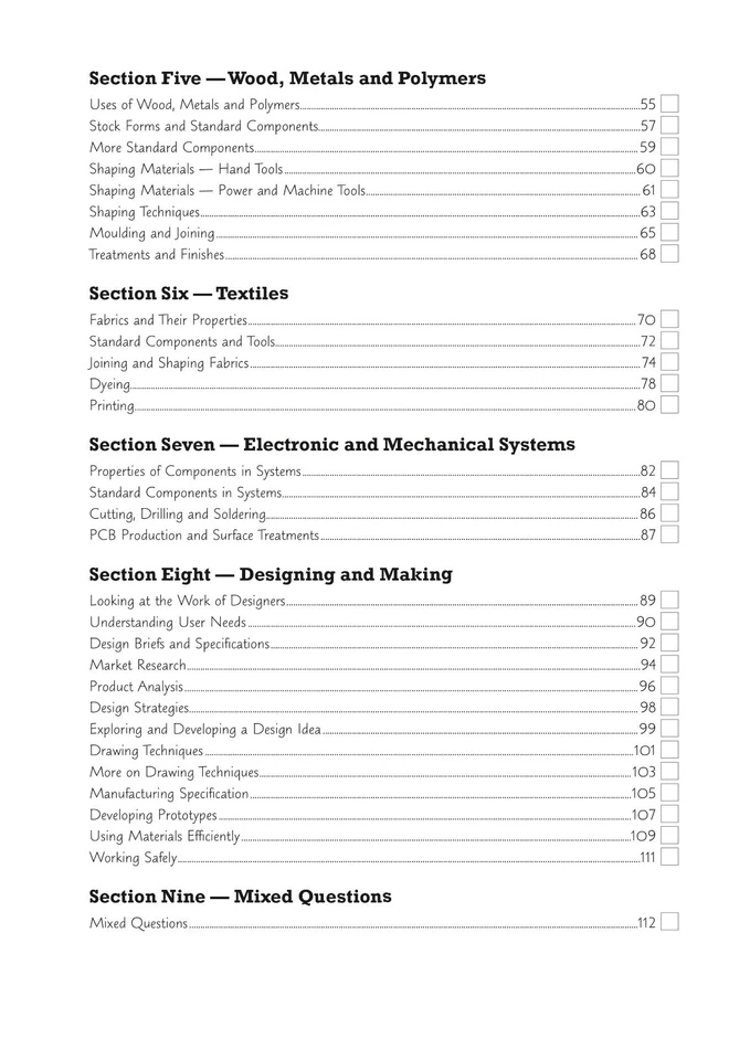 GCSE AQA Design & Technology Exam Practice Workbook and Answer Key Stage 4 CGP - Image 4 of 4
