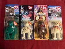 McDonalds Ty Beanie Babies International Bears Set 4