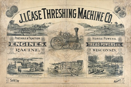 J.I.CASE THRESHING MACHINE CO. ADVERTISING POSTER | eBay
