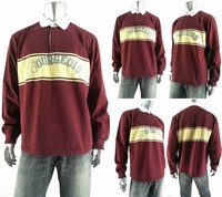 Marc Ecko Bourgeois Long-sleeve Varsity-style Polo Shirt Mens Size Xl Solid Chop on sale Marc Ecko Bourgeois Long-sleeve Varsity-style Polo Shirt Mens Size Xl Solid Chop on sale