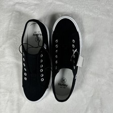 Hurley Chloe Women's Slip-On Canvas Shoes Fashion Sneaker Black SZ 6.5