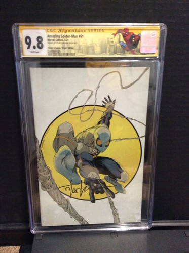 AMAZING SPIDER-MAN #61 VIRGIN VARIANT CGC 9.8 SS Signed Tyler Kirkham! ASM #300!