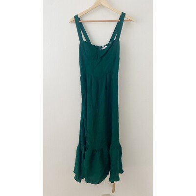 NWT Reformation Celestia Midi Dress Emerald Green Size 2 | eBay