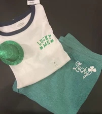 St. Patricks Day. Lucky Me Tshirt(M) & Sweatpants(L) - Both NWT