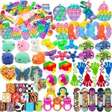 120 Pcs Party Favors for Kids 4-8-12, Pop Fidget Toys, Treasure Box Toys, Cla...