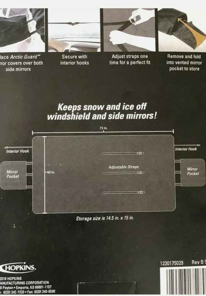 SUBZERO ARCTIC GUARD Cubierta de parabrisas de hielo y nieve de alta resistencia + PAQUETE RASPADOR DE HIELO Foto 3 de 4