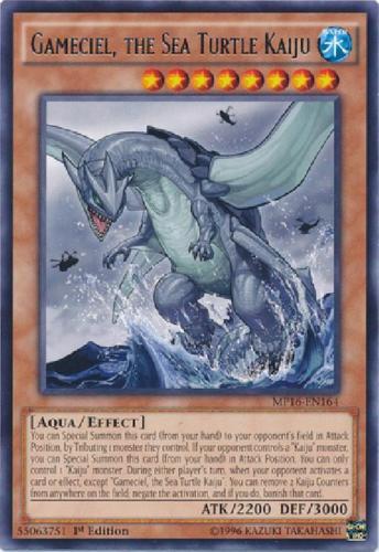Yugioh Gameciel, The Sea Turtle Kaiju BLRR-EN075 Secret Rare 1st