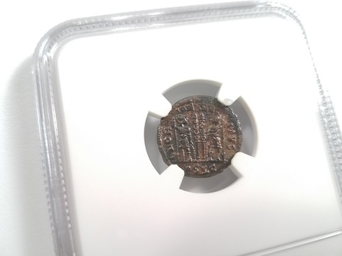 Constantine II Roman Empire BI Nummus AE3/4 NGC XF Ancient Epfig Hoard Pedigree - Picture 7 of 11