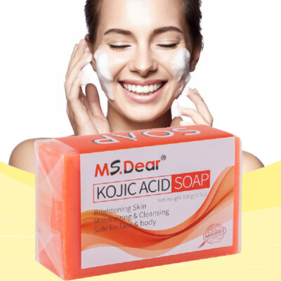 glutathione soap breakout Kojic Acid Bar Skin Whitening Acne Lightening Facial Body Care Soap 100g bulk-1-25-percent