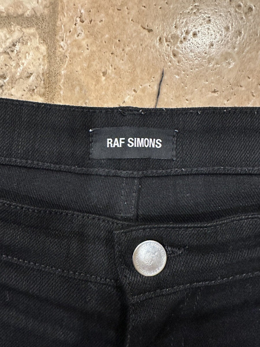 Raf Simmons SS19 Modello TR NSF RM RS Black Denim Red Stripe | eBay