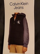 Calvin KLEIN hybrid JACKET Boys 7/8 Small Black Grey New With Tags