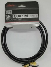 Rocketfish RG6 Coaxial Cable 6ft. Indoor/Outdoor RF-RG66BK Free US Shipping 