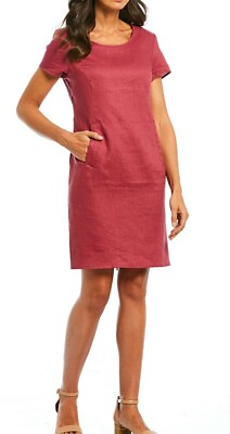linen dress baby Girls Casual Tie Shoulder Linen Dress Brick red / 1-2T