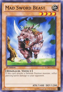 Mad Sword Beast - LCJW-EN027 - Common - 1st Edition x3 - Near Mint