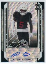 2021 Leaf Metal Draft Black Wave Refractor Marquez Stevenson #d 6/7