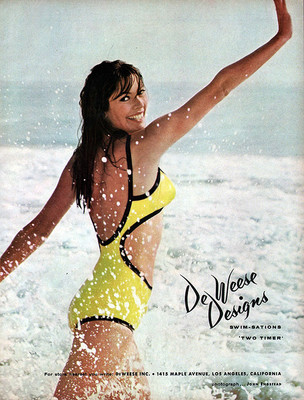DeWeese Swimwear Swim Sations Bathing Suit TWO TIMER SWIMSUIT 1967 Print Ad