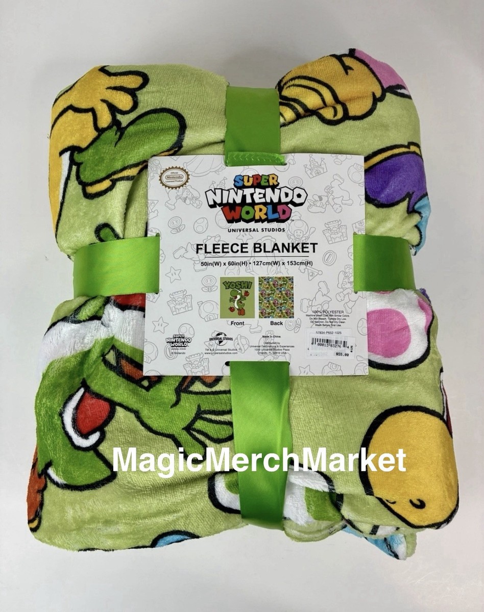 Universal Studios Super Nintendo World Yoshi Fleece Blanket 50x60