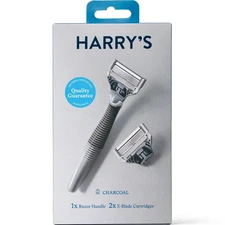 2X - Harry's 5-Blade Men's Razor 1 Razor Handle 2 Razor Blade Cartridges  #7986