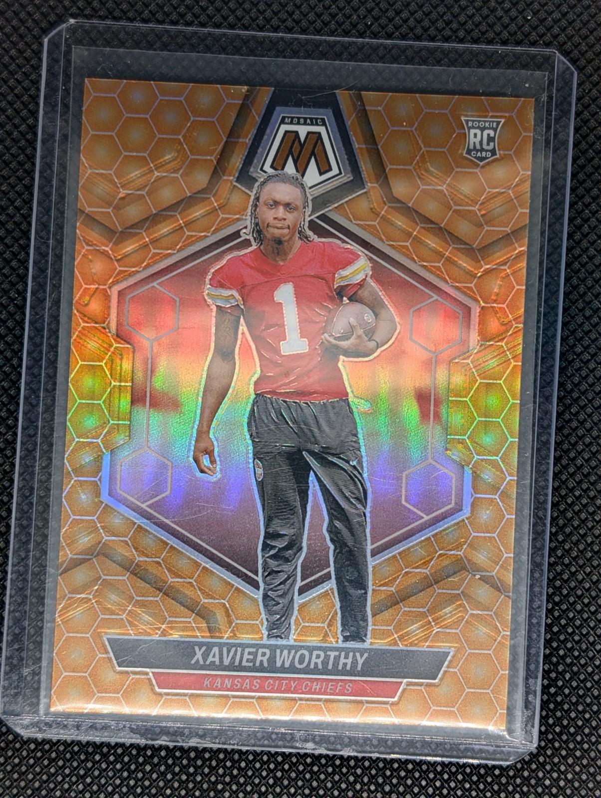 2024 Panini Mosaic - Rookies - Xavier Worthy #328 - Honeycomb Prizm SP (RC)