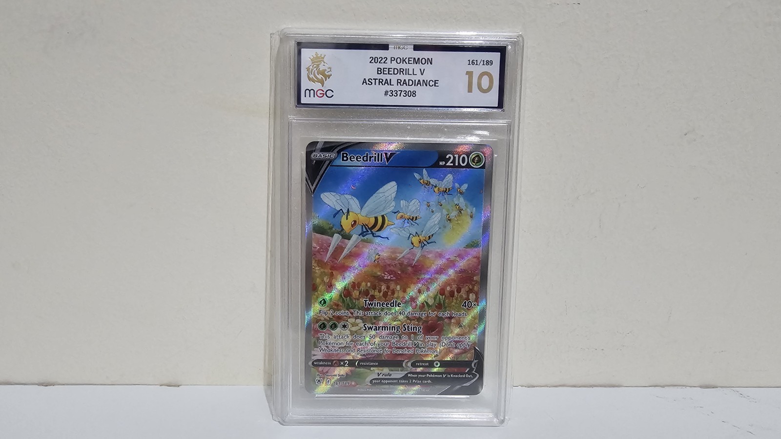 Pokemon TCG Beedrill V 161/189 Astral Radiance MGC 10 Alt Art not Ace or PSA