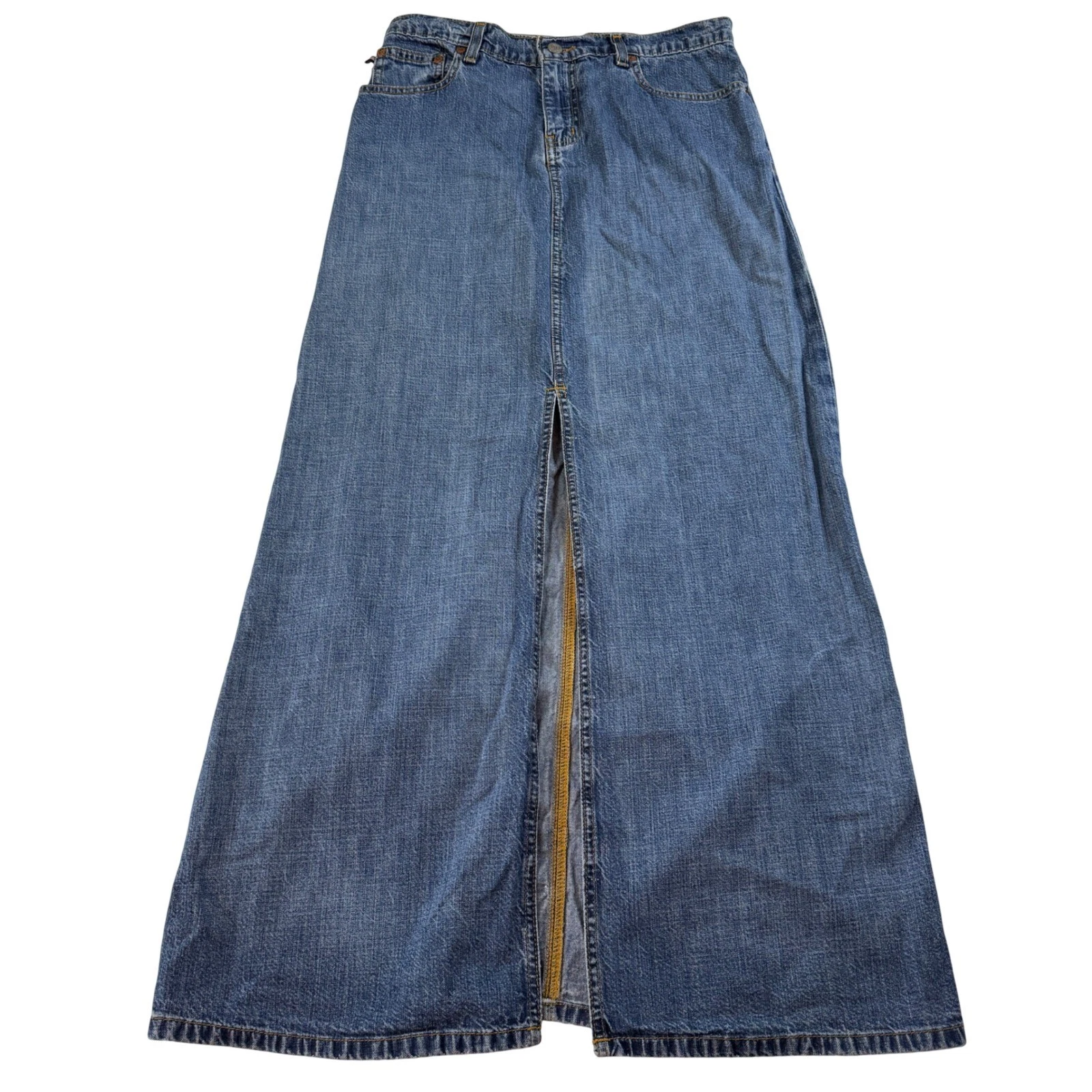 Vintage Ralph Lauren Denim Maxi Skirt Blue Cotton Slit Women's Size 4 Boho Y2K
Opens in a new window