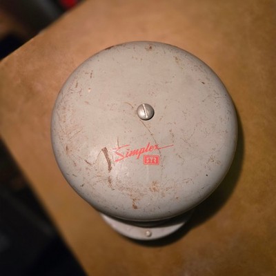 Vintage Simplex Time Recorder Electric Bell 4V Industrial Signal Type 4017-03