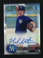2016 Bowman Chrome 1st Nolan Martinez Auto #CDA-NM Refractor #/499 NY Yankees