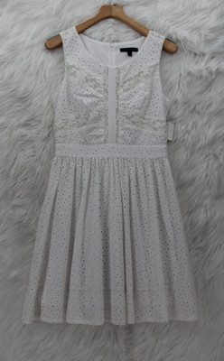 Chris McLaughlin White Lace Dress Size 8 Boho Cottagecore Bridal Brunch Garden