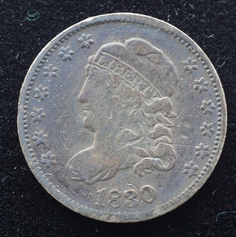 KAPPYSCOINS GH890 1830 NICE VF VERY FINE BUST SILVER HALF DIME