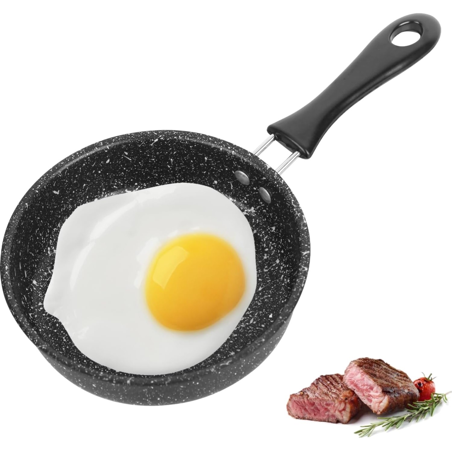 Mini Pfanne Ø 16cm, Bratpfanne Beschichtet Antihaft Klein Pfanne Induktionspf...