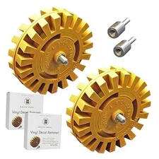 4-Inch Car Sticker Remover Kit - 2 Pack, Soft 2 Pack Slotted Decal Eraser