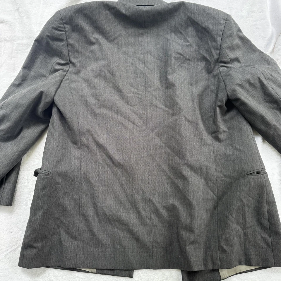 Мужской большой двубортный шерстяной блейзер Perry Ellis Portfolio куртка Macy's - Изображение 3 из 4