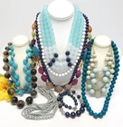 VINTAGE COSTUME JEWELRY BEADED NECKLACE LOT