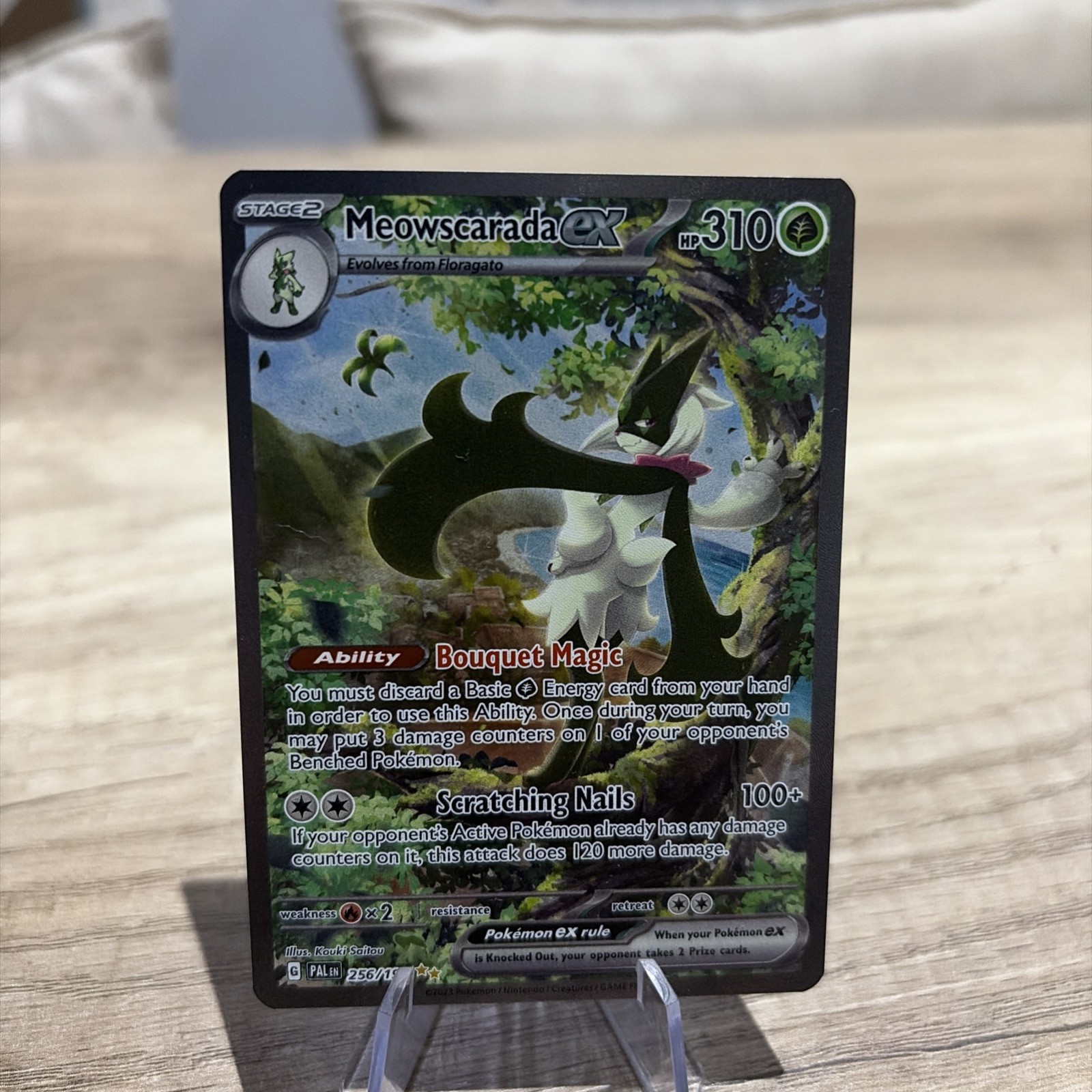 Meowscarada ex 256/193 Special Illustration Rare Paldea Evolved Pokemon NM