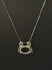 14K Gold Sterling Silver Diamond Crab Necklace AV Alwand Vahan 18” Read Details — photo 10