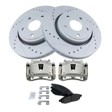 Front Metallic Pads Performance Rotors & Calipers Kit for Jeep SUV New