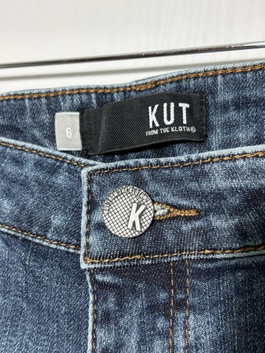 Kut From The Kloth Catherine Jeans Womens 6 Blue High Rise Boyfriend New - Picture 9 of 16