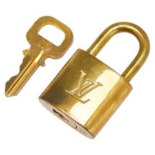 Louis Vuitton Padlock Key Set Gold Plated Ladies Used