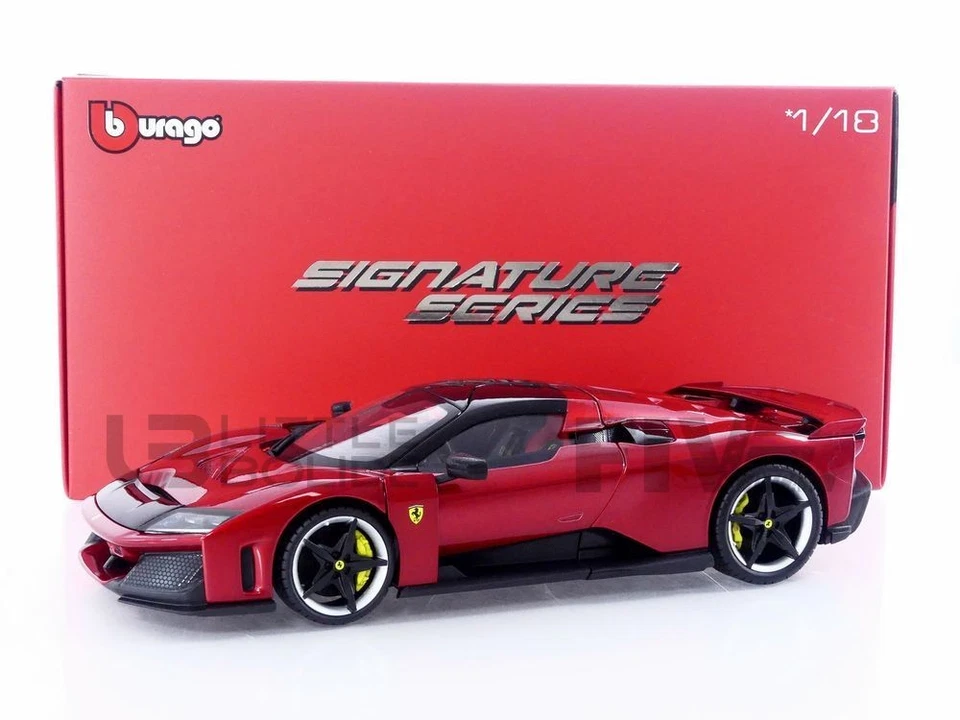 BURAGO 18-16919 FERRARI F80 2024 - ARGENT NOIR ROUES - ROSSO SUPERCAR - ROUGE ME