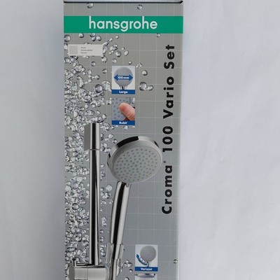 Hansgrohe 27653000 Croma 100 Vario Set Duschset Brauseset EcoSmart chrom OVP!   